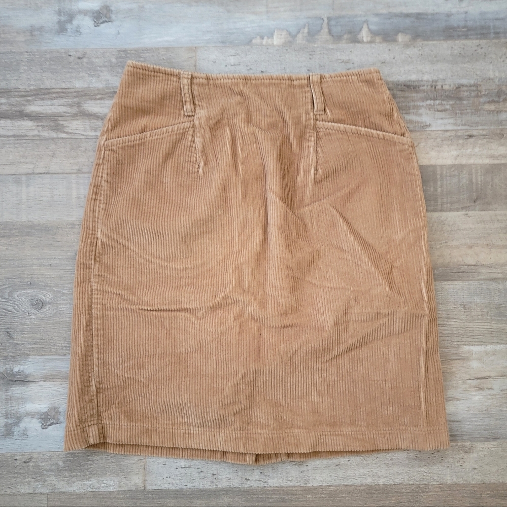Eddie Bauer Tan Corduroy Skirt Size 6